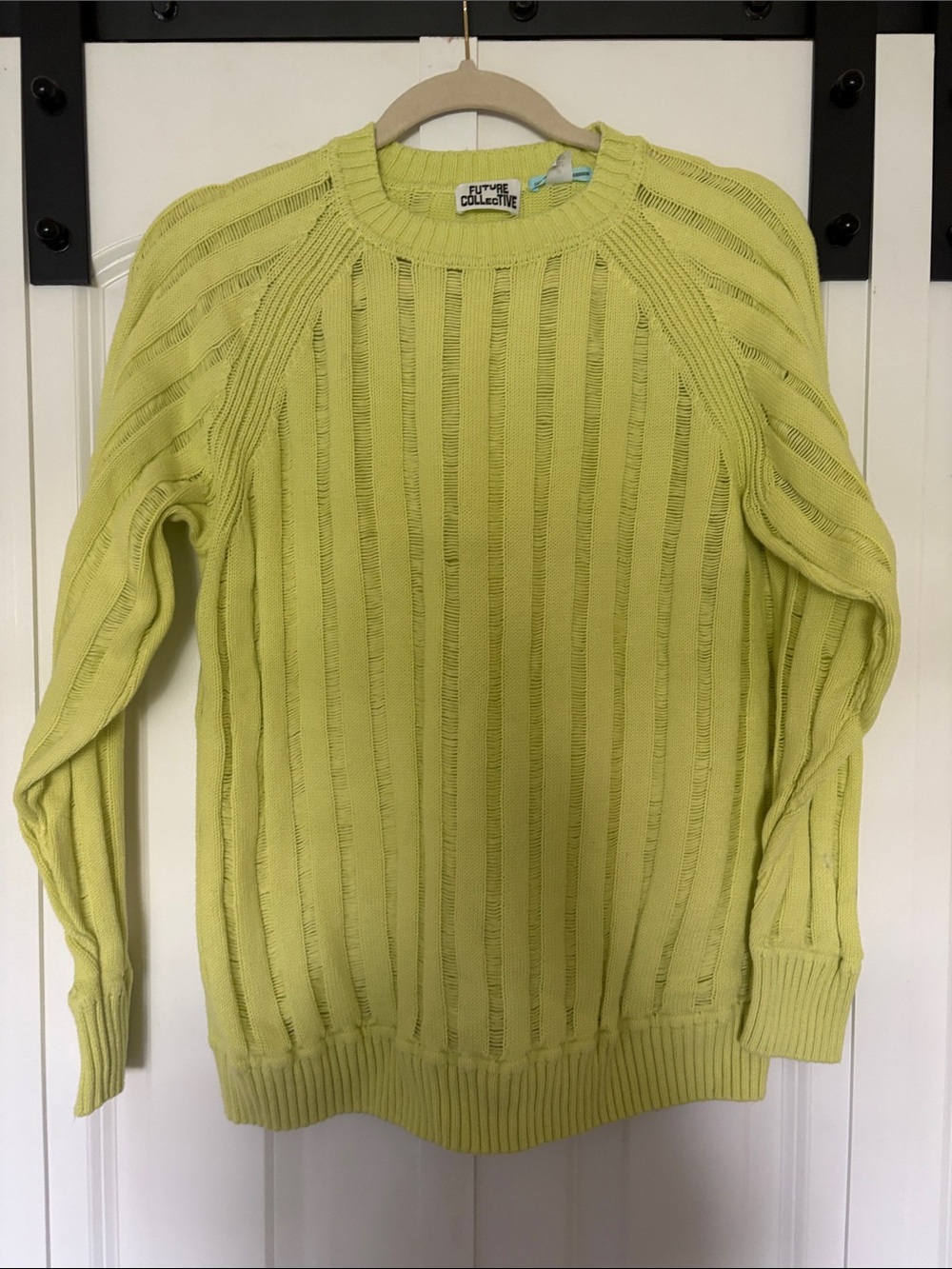 Womens neon Ribbed cotton Knit Sweater